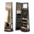 SONGMICS HOME Standing Jewelry Armoire, Full Length Floor Mirror with Storage, Lockable Jewelry Cabinet with 6 LED Lights, Built-in Vanity, Black Surface, Black Lining UJJC007B01SH