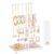 SONGMICS Jewelry Stand Holder Organizer:,14.5″ Sturdy Hanger for 80 Pcs Jewelry, Gift for Women, White UJJS036WG03
