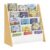 SONGMICS Kids Bookshelf, 4-Tier Sling Bookcase, Fabric Organizer for Toddlers, Child-Friendly Storage Rack for Playroom, 24.6 x 9.8 x 23.6 Inch, Beech and White, TEZA Collection UGKR079YG01
