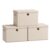 SONGMICS Large Storage Bins with Lids, 3 Pack Foldable Storage Boxes