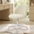 SONGMICS Office Chair, Swivel Makeup Vanity Desk Chair, Height Adjustable, Foam Padded, for Home Office, Bedroom, Dressing Room, Corduroy Fabric, Cream White UOBG027L101