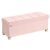 SONGMICS Storage Ottoman Bench, PU Leather Foldable Footrest with Padded Seat, 43.3 x 15 x 15.7 inches, Pink, Sturdy Space Saving Chest for Bedroom, Minota Collection ULSF524SA01