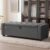 SONGMICS Storage Ottoman, Storage Chest Bench with Legs, End of Bed Bench with Safety Hinges, Pull Tab, for Living Room, Bedroom, 19.7 x 47.6 x 16.5 Inches, Linen-Look Fabric, Slate Gray ULOM511GN01