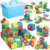 Sonwyoung 155 Pieces Interlocking Building Blocks for Kids with Storage Box Building Toys Waffle Blocks for Kids Construction Learning Educational Toy Sets