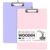 Sooez 2 Pack Clipboard, Colored Cardboard, Hardboard Clip Boards 8.5 x 11, Clipboards with Low Profile Clip, Cute A4/Letter Size Paper Hanging Writing Board for Office Classroom, School Supplies