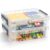 Sooez 2 Pack Large Storage Bins with Lids, Clear Plastic Storage Containers