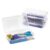 Sooez 3 Pack Pencil Case, Large Hard Pencil Box Bulk, Clear Crayon Box