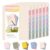 Sooez 8 Tabs Long-Lasting Plastic Write & Erase Large Tabs Dividers for 3 Ring Binder, Aesthetic Cute Pastels Binder Dividers for Student, Teacher, Office, Home Organizers, 6 Sets, Beige Color