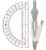 Sooez Drawing Compass and Protractor, Beige and Gray