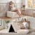 sooyoo Tri-Fold Sofa Bed, Convertible Floor Couch with High-Density Foam, 6 Inch Folding Sleeper Mattress for Small Spaces, Living Room & Guest Room