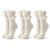SOQSOQ Fleece Fuzzy Slipper Socks 3 Pack Cozy Pom Pom Non Slip Grips Women Size 5.5 to 9.5 Off White for Indoor Lounging Xmas (3 Pack-White,One Size)