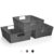 Sorbus Baskets for Organizing, Woven Storage Set (Set of 3, Gray)