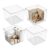 Sorbus Clear 13.5×13.5 Cube Storage Bins, 4 Pack Extra Large Square Organizer Bins with Handles, Plastic Storage Containers for Cube Storage, Closet, Shelf & Home Organization, BPA-Free