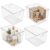 Sorbus Clear Storage Bins 4 Pack Extra Large – BPA-Free Clear Bins for Organizing Pantry, Toys & Laundry | Clear Storage Containers with Handles, 13.75×9.75×8.75