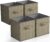 Sorbus Foldable Storage Bins – 11 Inch Sturdy Collapsible Fabric Storage Cubes with Handle – 4 Baskets for Organizing Clothes & Toys – Organization & Storage Baskets for Shelves, Pantry, Closet, Cubby