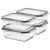 Sorbus Glass Meal Prep Containers Set – Freezer, Dishwasher, Oven Safe – Reusable Food Storage Bowls, 4 Cup Capacity for Meal Prep and Storage (4 Rectangular Vented Lid)