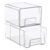 Sorbus Large Clear Stackable Storage Drawers – 2-Pack Plastic Organizer Bins with Handles – Pull-Out Stackable Drawers for Bathroom Closet, Medicine, Cabinet, Pantry Storage, Baby Bottle Organizer