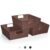 Sorbus Set of 3 Large Woven Storage Baskets – Mesh Hand-Woven Baskets for Organizing, Fabric Storage Bins for Linen Closet Organizer, Storage Baskets for Shelves and Home Organization (Chocolate)