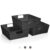 Sorbus Set of 3 Large Woven Storage Baskets – Mesh Hand-Woven Baskets for Organizing, Fabric Storage Bins for Linen Closet Organizer, Storage Baskets for Shelves and Home Organization (Black)
