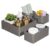 Sorbus Storage Baskets 4-Piece Set – Stackable Woven Basket Paper Rope Bin Boxes for Makeup, Office Supplies, Bedroom, Closet (Gray)