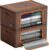 Sorbus® Storage Bins Boxes, Foldable Stackable Container Organizer Basket Set with Large Clear Window & Carry Handles, for Bedding, Linen, Clothes (Brown)