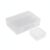 Sort Small Parts with Divided Transparent PP Storage Box, Stackable Organizer Bin with Lid for Desk or Drawer (1 Pack)