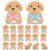 Sosation 20 Pcs 4.72 Inch Mini Puppy Stuffed Animals Bulk Adopt a Puppy Favors Plush Dog Toys for Back to School Classroom Rewards Teacher Prize Box Student Gifts Party Supplies(Bow)