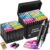 Soucolor 120 Alcohol Markers,Dual Tip,Refillable,Stand+Case,Art Supplies