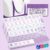 Soulchen 1.2 Inch Purple Houseplant American Mahjong Set, 168 Pcs Engraved Tiles with Large Tote Bag Dice Portable Pouch Complete American Mahjong Set for Game Night Travel Vacation Collection Gift