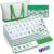 Soulchen 1.4” Houseplant American Mahjong Set, 168 Pcs Green Engraved Tiles with Large Tote Bag Dice Portable Carry Pouch Complete American Mahjong Set for Game Night Travel Vacation Collection Gift
