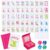 Soulchen 168 Pcs PVC American Mahjong Playing Cards, Large Print Waterproof Card Set with 4 Dice & Storage Case, Easy-to-Read for Adults, Seniors, Mahjong Clubs, Travel, Gift Giving (Classic,Hot Pink)