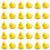 Soulchen 30 Pcs Lucky Yellow Ducks Quiet Critters with Plastic Jar, Small Yellow Ducks Classroom Behavior Management Reward Tool, Homeschool Educational Learning Gift for Kids