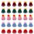 Soulchen 30 Pcs Multicolor Pom Beanie Quiet Critters with Plastic Storage Jar, Classroom Behavior Reward Tool, Educational Learning Activity Supplies for Kids