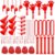 Soulchen 360 Pcs Red Team Spirit Accessories Bulk Field Day Accessories Pep Rally Color War Camp Spirit Events Party Items Cheerleading Pom Poms Clappers Thunder Stick Whistle Megaphone