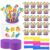 Soulchen 36 Pcs Under The Sea Coral Reef Craft Kit Back to School Gifts Summer DIY Twistable Pipe Cleaner Set Kids Art Supplies for Creative DIY Ocean Activity Parties Classroom Rewards (Ages 5-12)