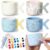 Soulchen 9 Pcs Paint Your Own Mug Kit DIY Mug Painting Kit Include 4 Paintable Ceramic Mugs 2 Paintbrush 2 Acrylic Paints 12 Color and 1 Palette Tray Coffee Cup Decorating Set Craft Project (Letter K)