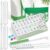 Soulchen American Mahjong Set, 168 White Tiles, 1.2 × 0.9 × 0.5 Inch, 4 Racks & Pushers, Carrying Bag, Dice, Travel Mahjong Game Set for Experts & Beginners