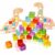 Soulchen Kids Wooden Building Block Set, 20 Rainbow Gem Cube Stacking Blocks – 2 Dinosaur Skeletons, Montessori Toddler Stacking Toy, Learning Educational Toy Sensory Gift for Boys Girls