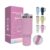 SOUTH SHORE RETAIL, LLC 40oz Insulated Tumbler with Handle, Straw, and Lid, BPA Free Stainless Steel Travel Mug, Pink