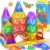 Soyee Mini Magnetic Tiles Travel Toddler Toys with Metal Tin Portable STEM Building Kids Toys for 3 4 5 6 7 8+ Years Old Boys & Girls & Birthday Gifts