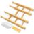 SpaceAid Bamboo Drawer Dividers with Inserts and Labels, Kitchen Adjustable Drawer Organizers, Expandable Organization for Home, Office, Dressers, 4 Dividers with 9 Inserts (17″-22″ Natural)