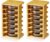 SpaceAid Bamboo Tumbler Lid Organizer for Kitchen Cabinet, Water Bottle Lid Organizer for Cabinet Organization, Cup Mini Lids Organizers Storage Holder for Cupboard Coffee (7-Tier) (Pack of 2)