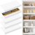 SpaceAid Wire Shelf Covers, PVC Wire Rack Cover for Pantry and Closet Shelving, Durable Shelves Liner for Kitchen Pantry Rack, 36″ W x 12″ D, White 5 Pcs