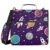 Space Planets Purple Zipper Binder Bag 3 Ring File Folder Large Zippered Binder Document Organizer with Shoulder Strap Fits Laptop for Office School College Supplies