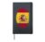 Spain Flag Fingerprint Proud Spanish Men Women Kids DNA Hardcover Journal, Black