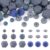 Sparkeads 60pcs Silicone Focal Beads Blueberry Flat Round Rondelle Octagon Loose Spacer Beads Bulk Gray Summer Fruit Food Theme for Pens Crafts Keychain Necklace Bracelet Jewelry Making Phone Lanyards
