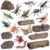 SpeedNexly 19 Pcs Mini Resin Bug Animals Figures Toys and Fake Rock Scene