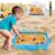 SpeedNexly Kinetic Sand Sensory Beach Toys Sandbox with Lid, Play Game Map