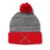 Speedy Pros Pom Pom Beanies for Women Field Hockey Sport A Embroidery Skull Cap Winter Hats for Men Acrylic 1 Size Heather Gray Red Design Only