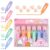 Spiareal 6 Pcs Soccer Highlighters with Stamper, Cat Paw Kawaii Multicolor